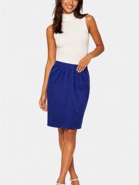 NWOT St. John Collection Couture By Marie Gray Blue Skirt SZ 6, Stunning, NEW
